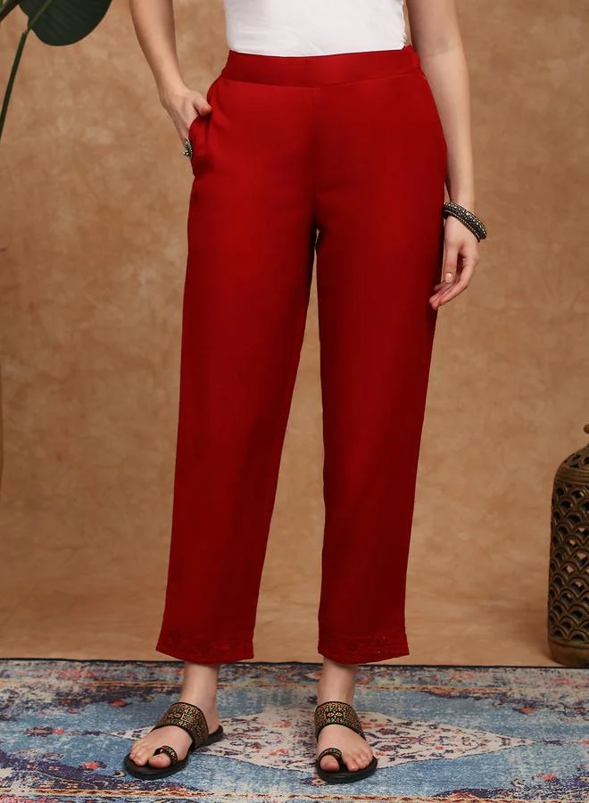 جلو باص بنطلون بأرجل مستقيمة